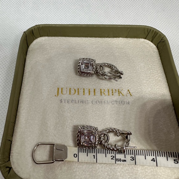 Judith Ripka Sterling Silver Diamonique Earrings - Picture 5 of 12